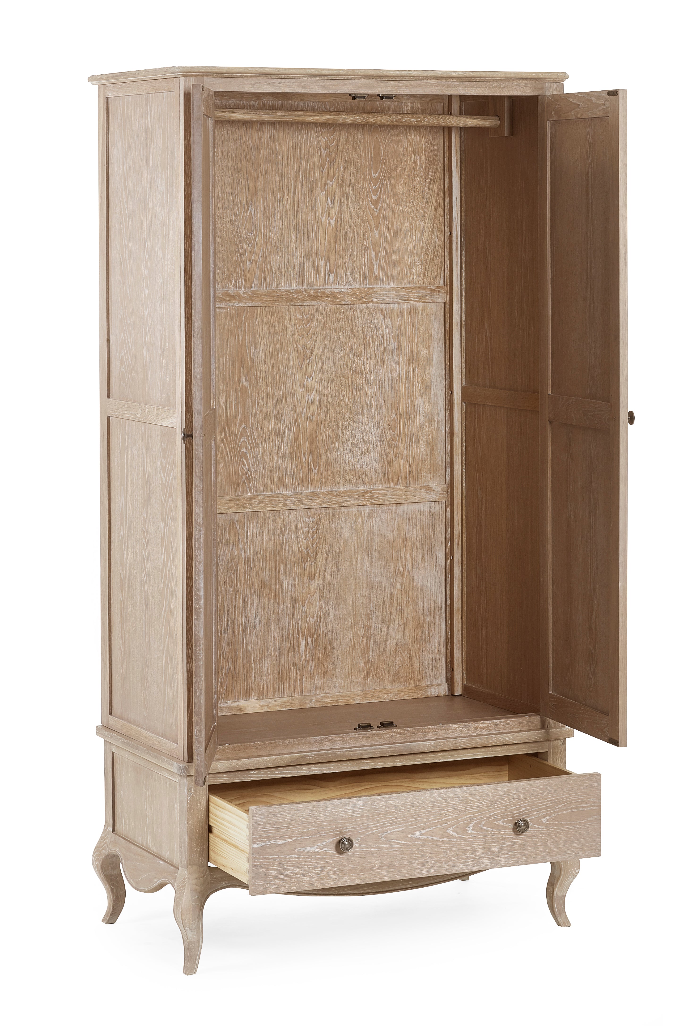 Alda Oak Wood Double Wardrobe